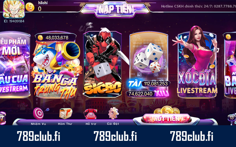 Hàng trăm game đổi thưởng hấp dẫn tại 789Club